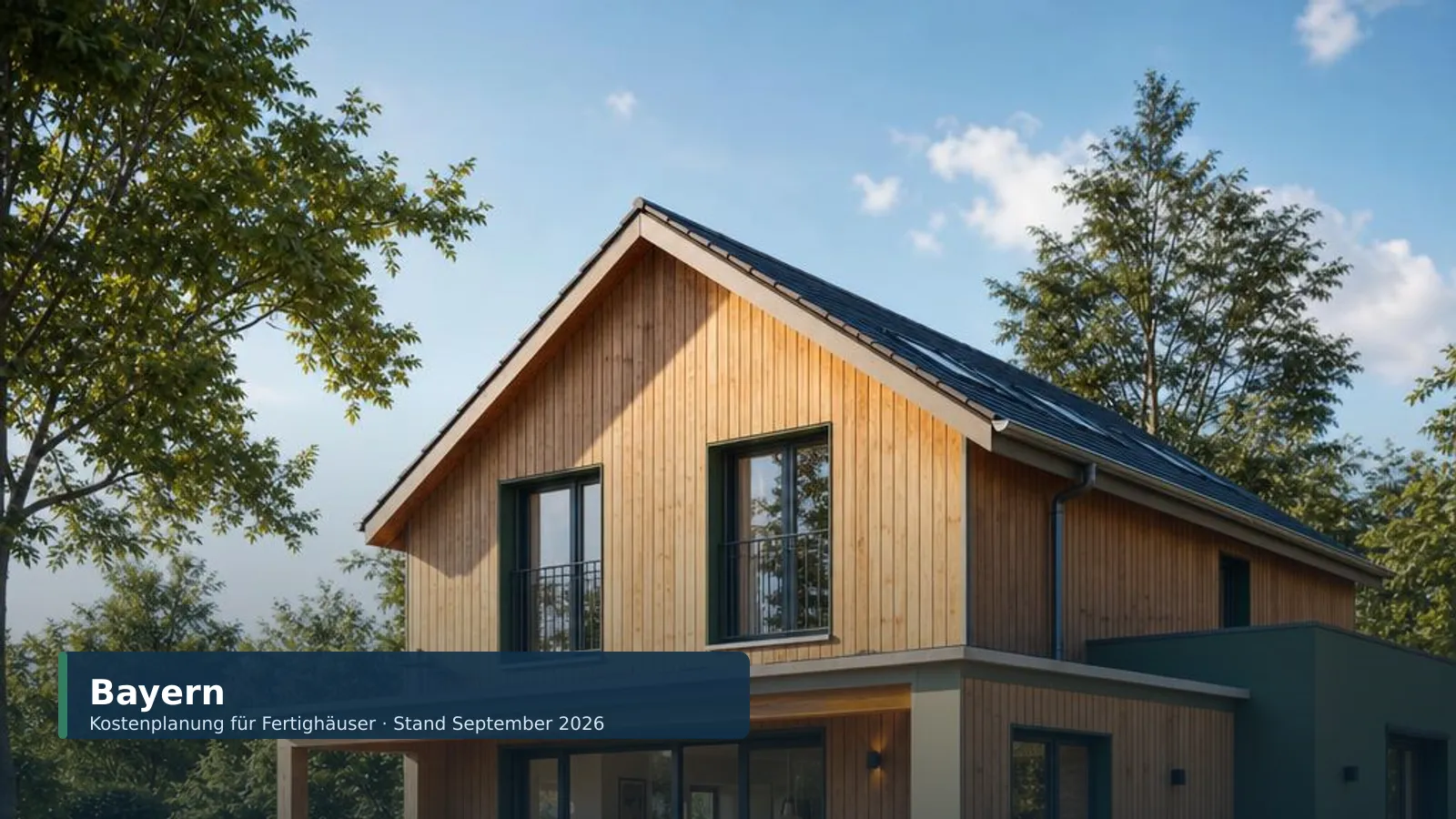 Fotorealistisches Fertighaus-Motiv zu Bundesland Bayern für die Kostenplanung 2026