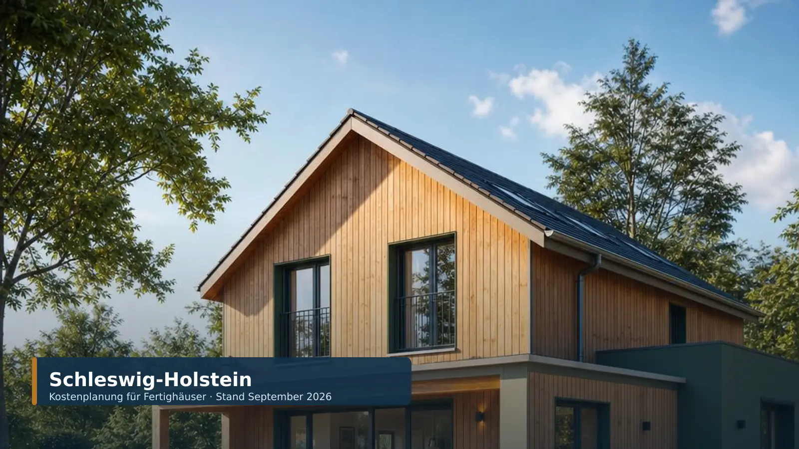 Fotorealistisches Fertighaus-Motiv zu Bundesland Schleswig Holstein für die Kostenplanung 2026