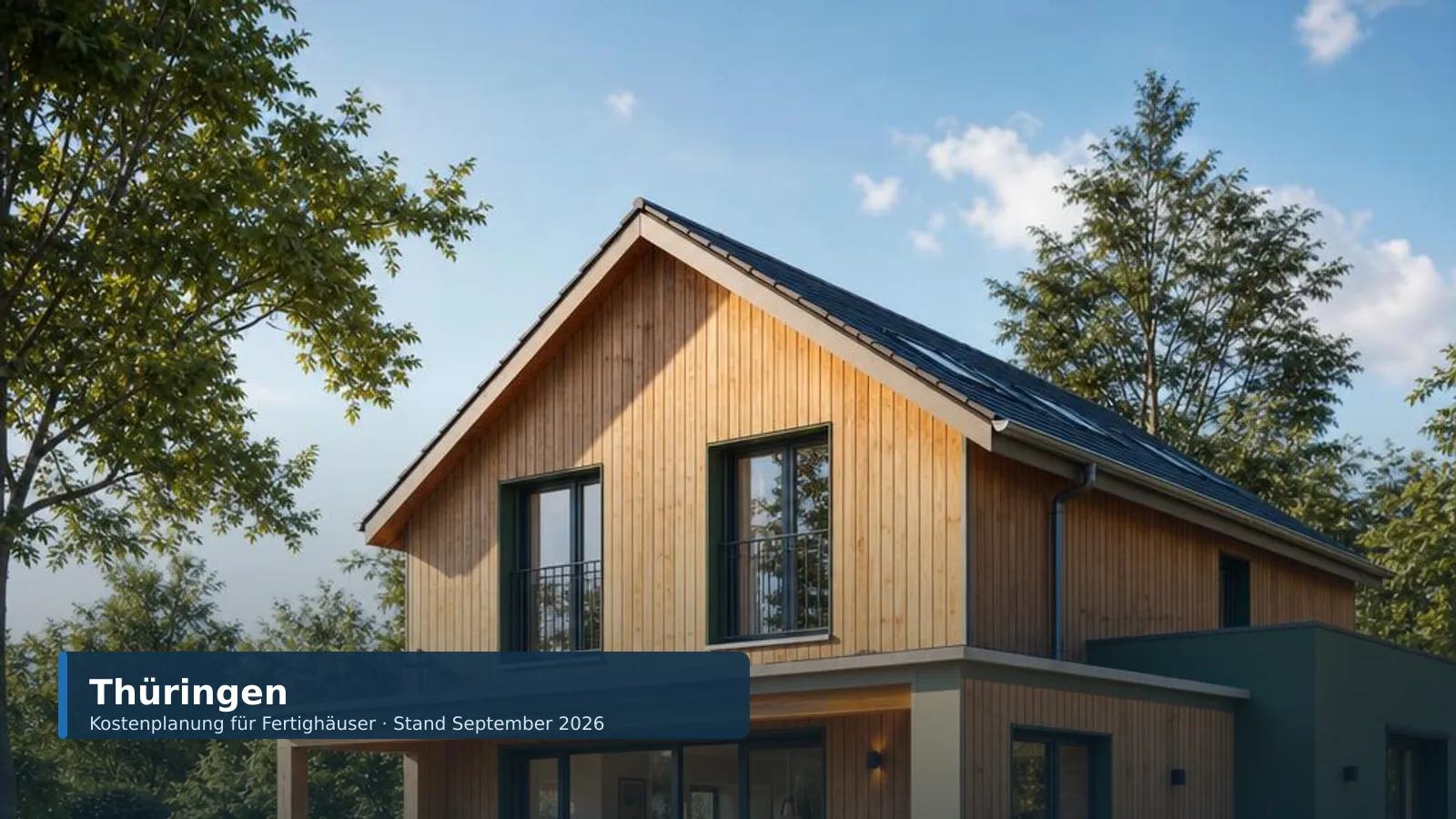 Fotorealistisches Fertighaus-Motiv zu Bundesland Thueringen für die Kostenplanung 2026