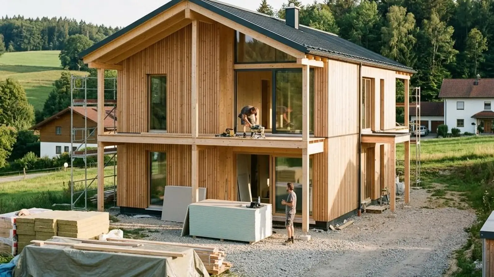 Fotorealistisches Fertighaus-Motiv zu Fertighaus Kosten Ausbauhaus für die Kostenplanung 2026