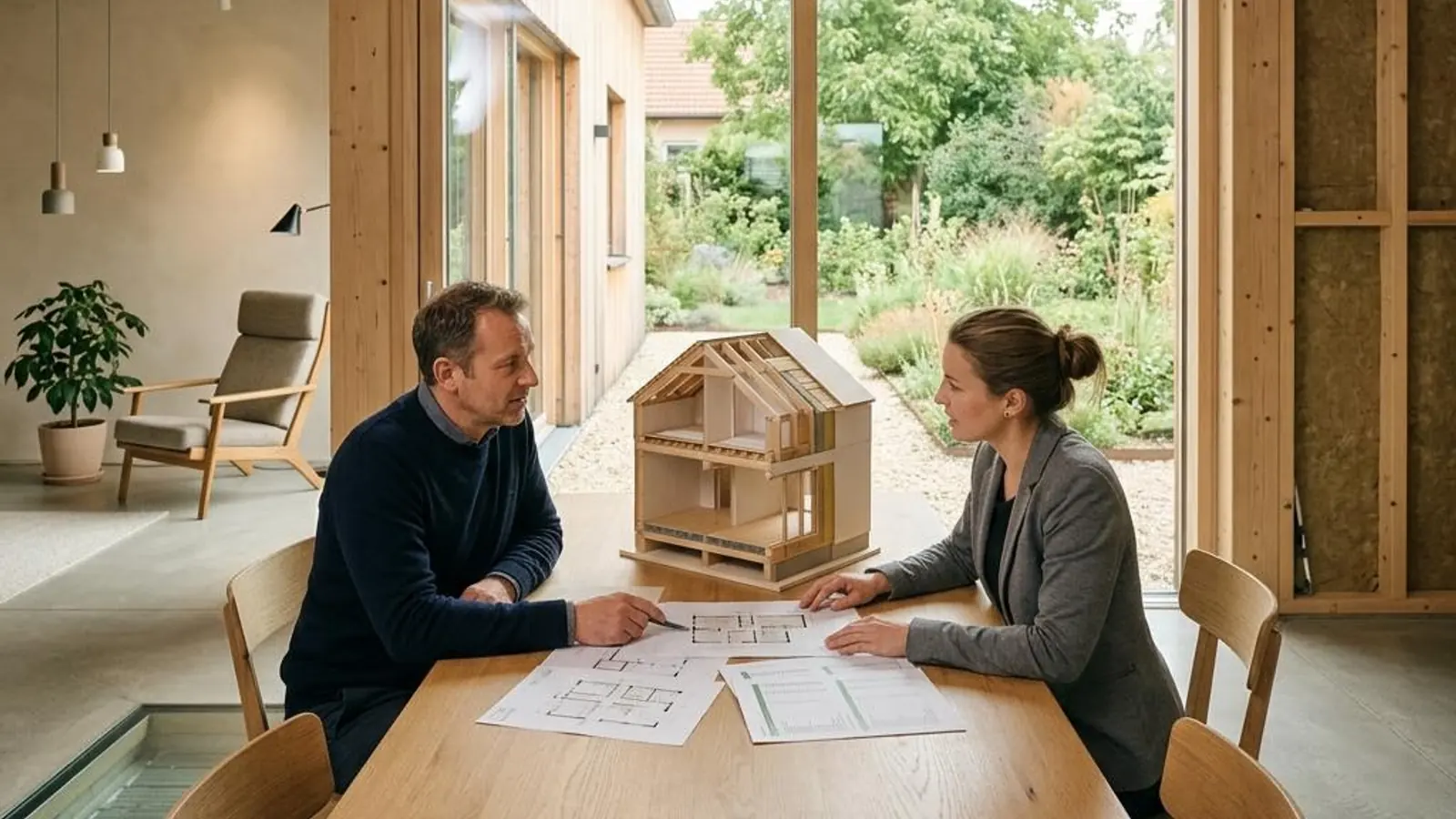 Fotorealistisches Fertighaus-Motiv zu Fertighaus Kosten Ausbauhaus Vs Schluesselfertig für die Kostenplanung 2026
