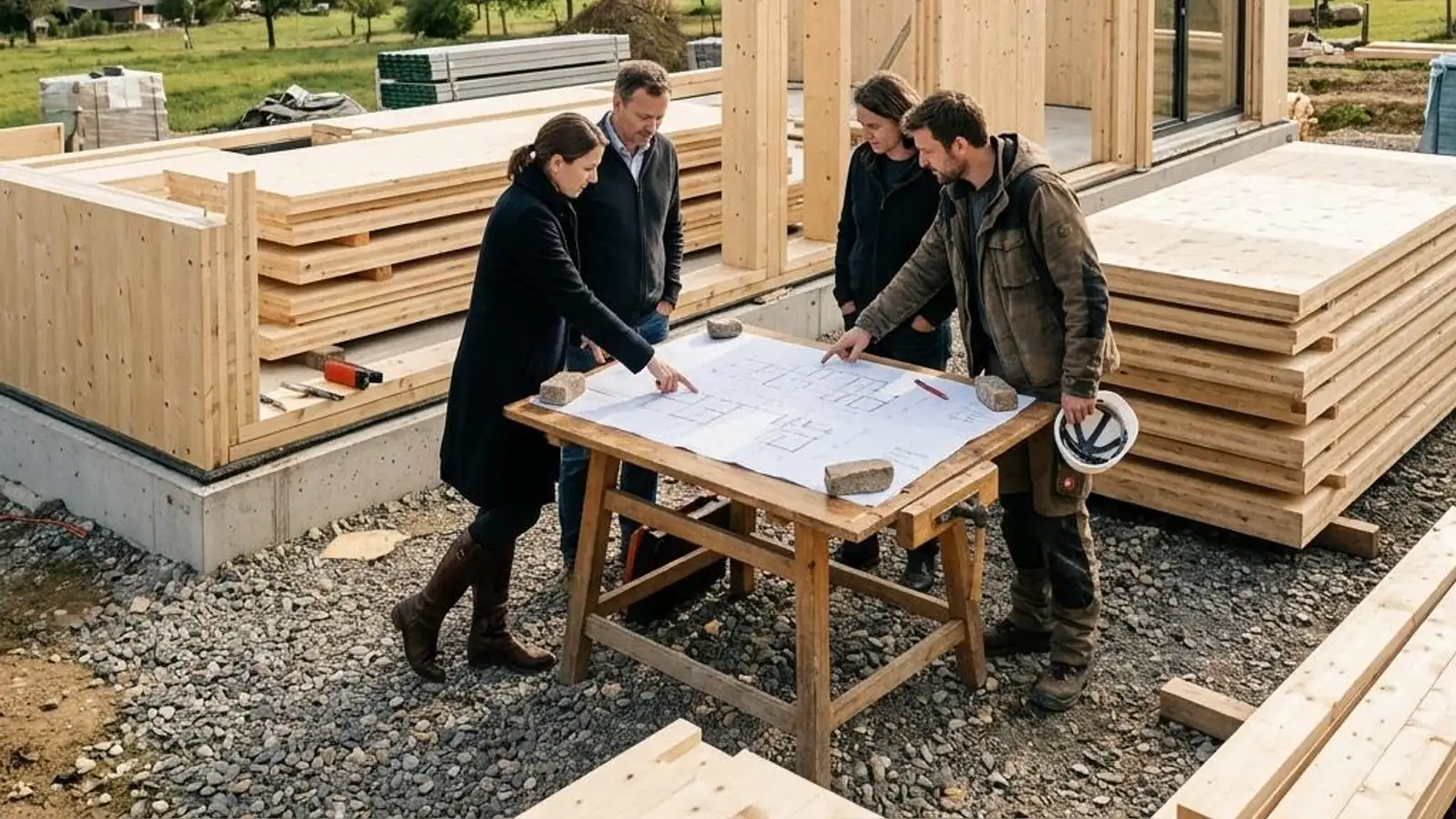 Fotorealistisches Fertighaus-Motiv zu Fertighaus Kosten Baugenehmigung für die Kostenplanung 2026