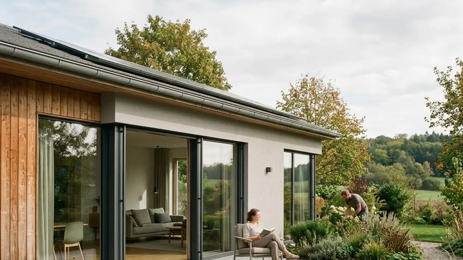 Fotorealistisches Fertighaus-Motiv zu Fertighaus Kosten Bungalow 100 Qm für die Kostenplanung 2026