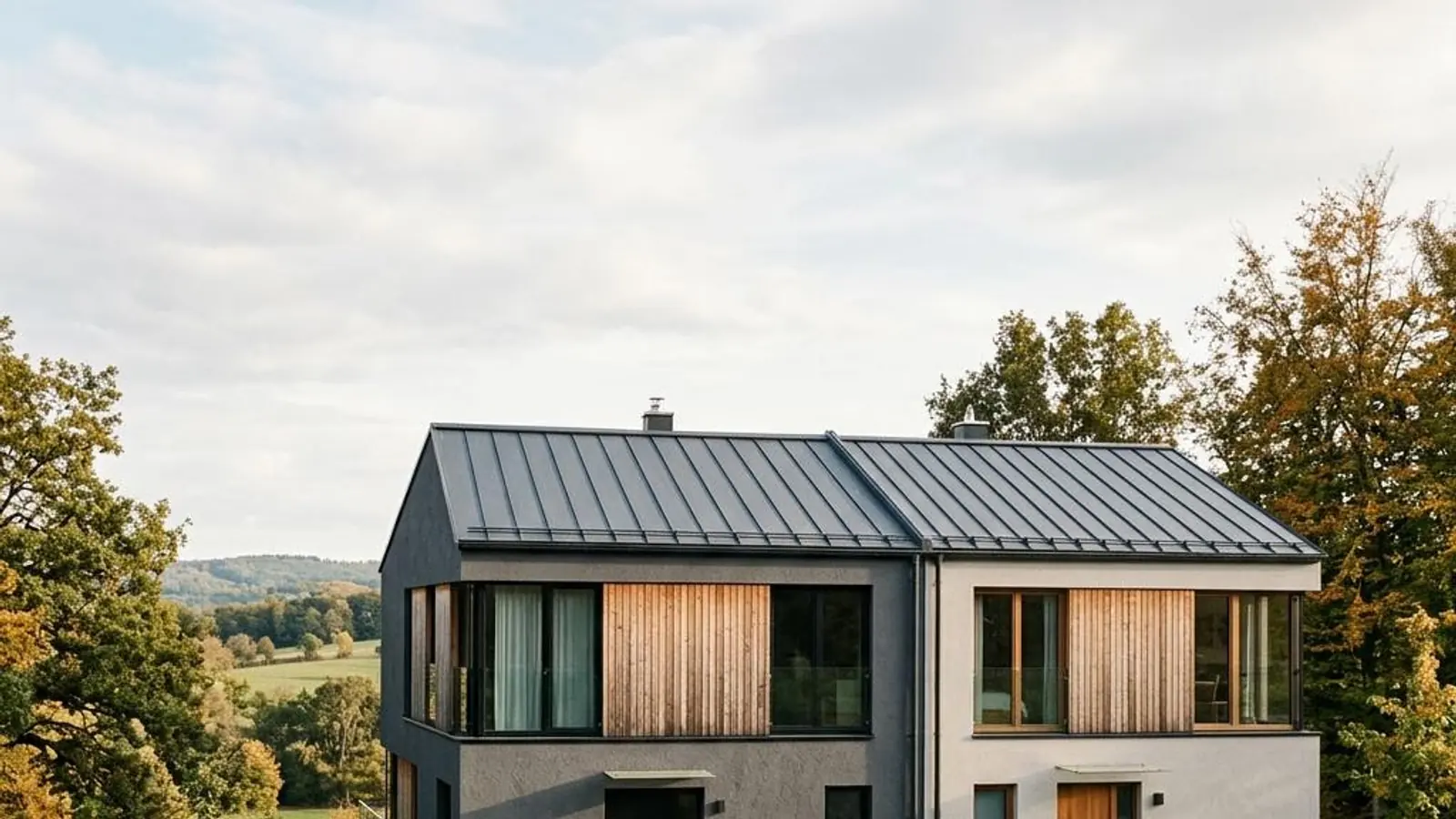 Fotorealistisches Fertighaus-Motiv zu Fertighaus Kosten Doppelhaus für die Kostenplanung 2026