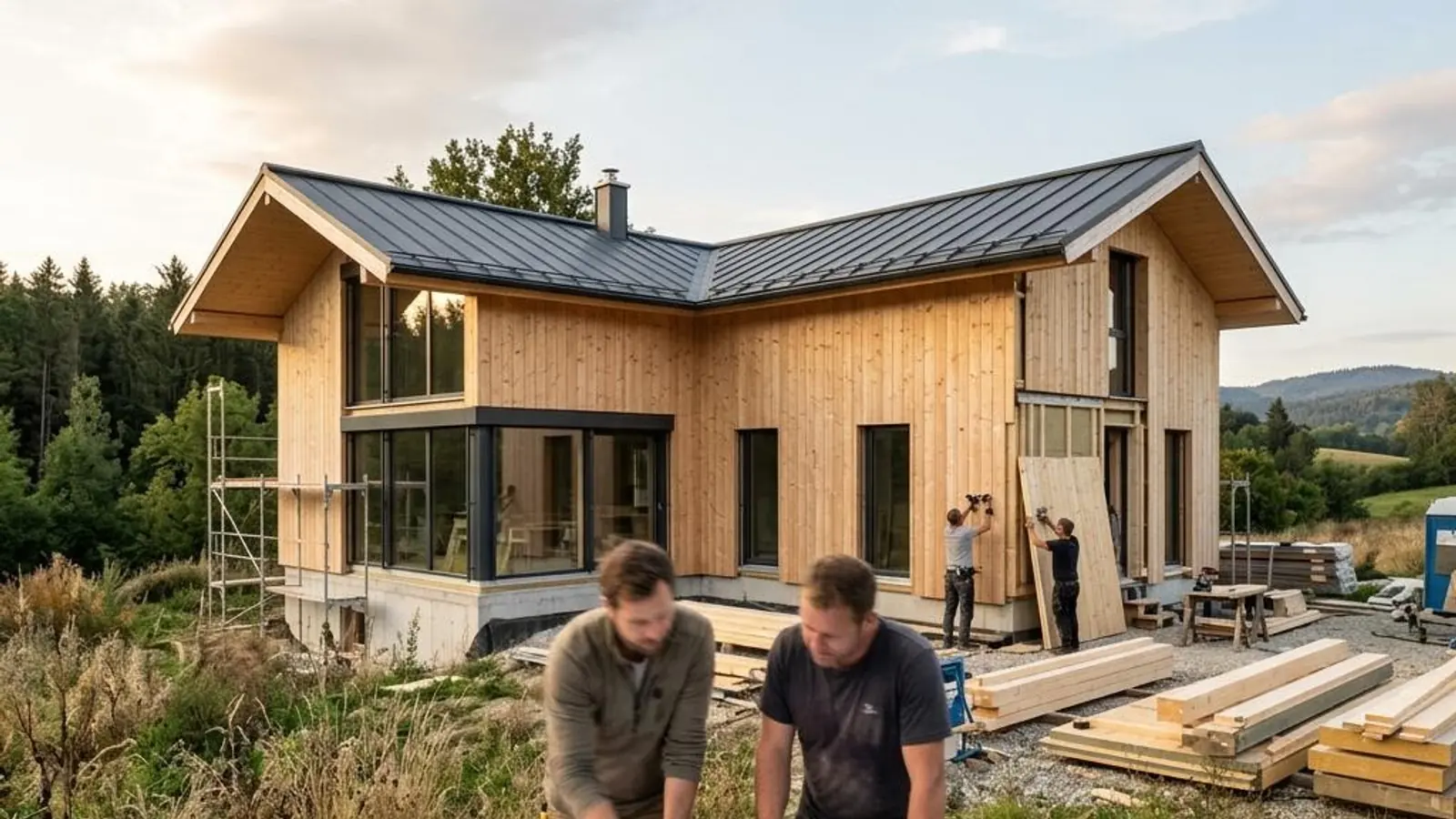 Fotorealistisches Fertighaus-Motiv zu Fertighaus Kosten Holz Fertighaus für die Kostenplanung 2026