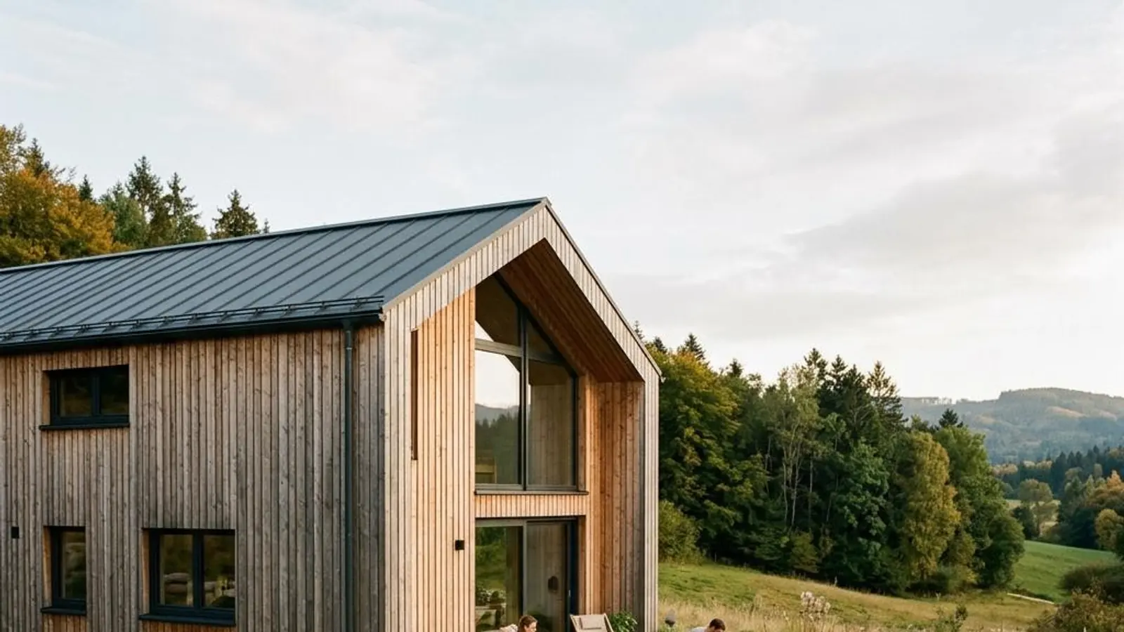 Fotorealistisches Fertighaus-Motiv zu Fertighaus Kosten Holzhaus Schluesselfertig für die Kostenplanung 2026