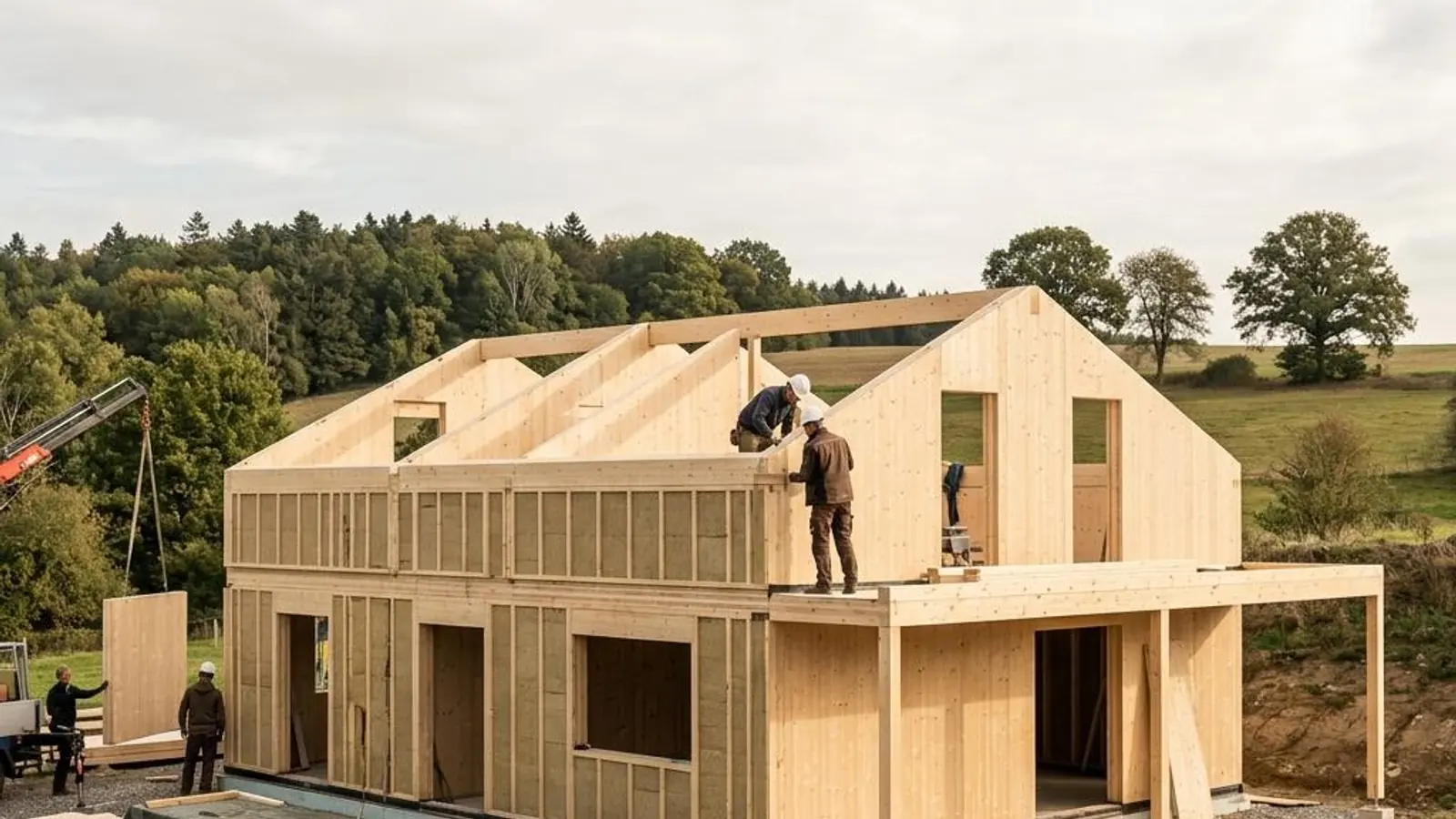 Fotorealistisches Fertighaus-Motiv zu Fertighaus Kosten Kfw 40 Zusatzkosten für die Kostenplanung 2026